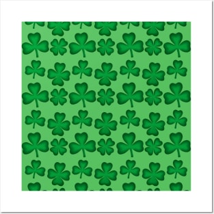 Clover field pattern Posters and Art